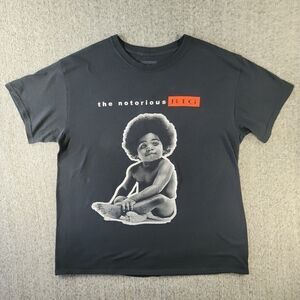 The Notorious BIG Shirt Mens Large Ready To Die Album Baby Graphic Rap Tee Black